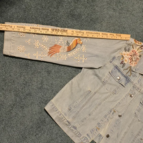 Johnny Was Denim Jacket with Floral Embroidery - Picture 9 of 9
